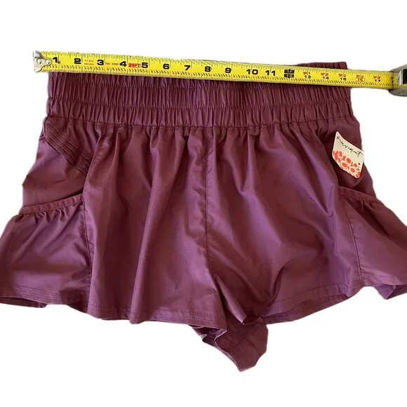 FP Movement Women's Get Your Flirt On Shorts Size MEDIUM Rose Clove Color NWT - Picture 7 of 12